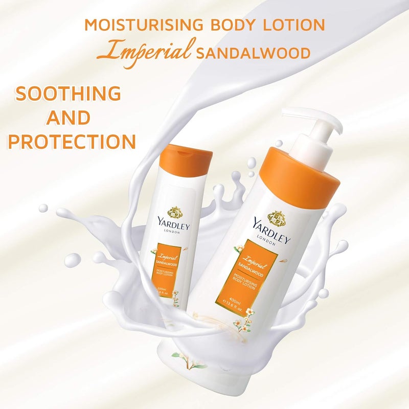 Yardley Imperial Sandalwood Moisturizing Body Lotion, 400ml - Image 2
